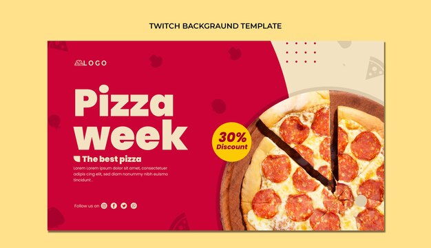 Sfondo di contrazione della pizza piatta