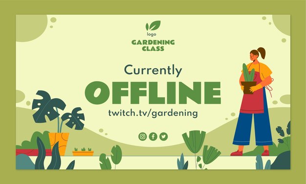 Sfondo di contrazione di giardinaggio disegnato a mano