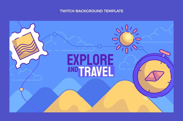 Sfondo di contrazione di viaggio disegnato a mano