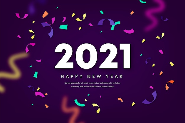 Sfondo di coriandoli nuovo anno 2021