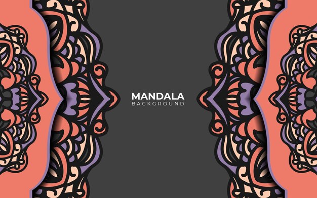 Sfondo di design mandala ornamentale di lusso