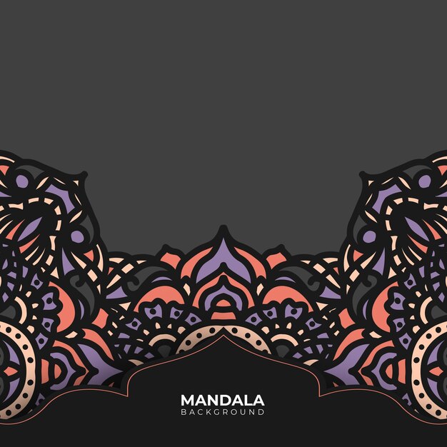 Sfondo di design mandala ornamentale di lusso