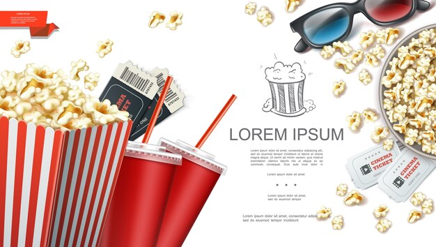 Sfondo di elementi di cinema realistico