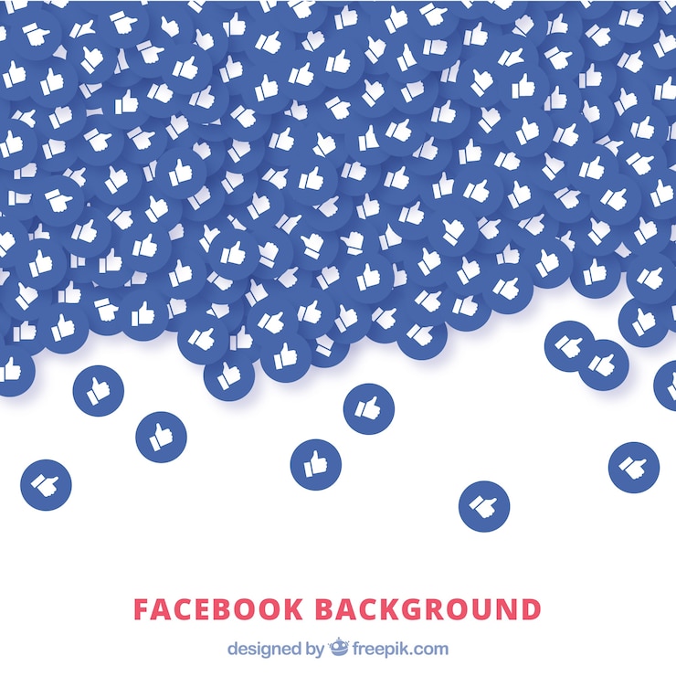 Vettore gratuito sfondo di facebook con icone simili