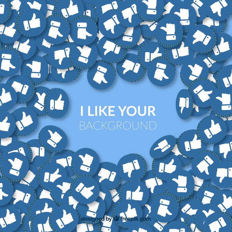 Vettore gratuito sfondo di facebook con icone simili