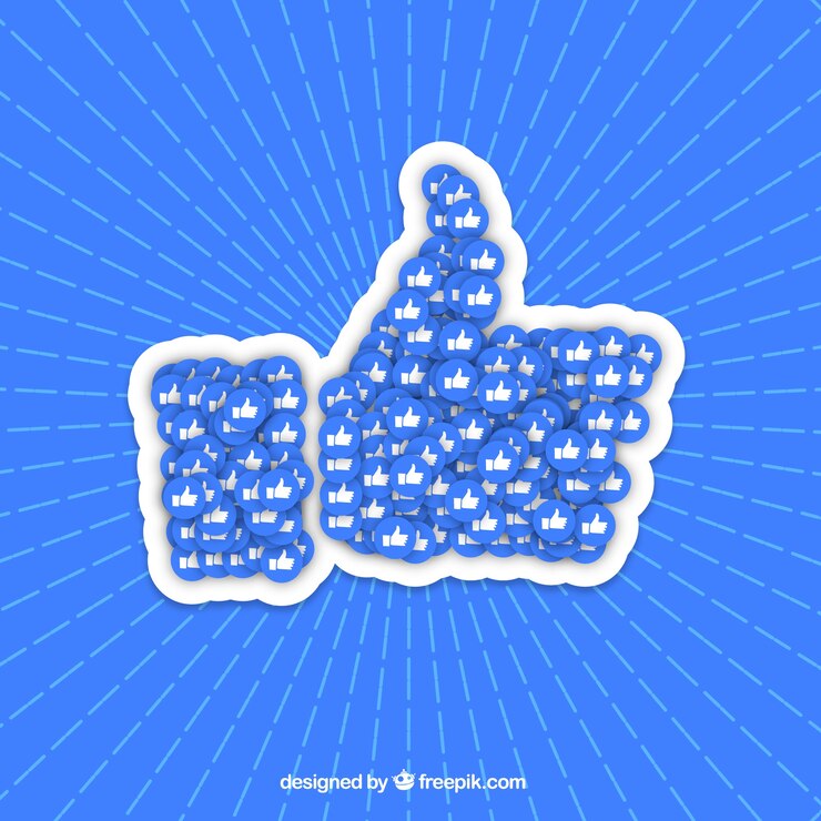 Vettore gratuito sfondo di facebook con mi piace