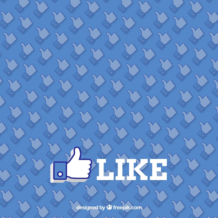 Vettore gratuito sfondo di facebook con mi piace