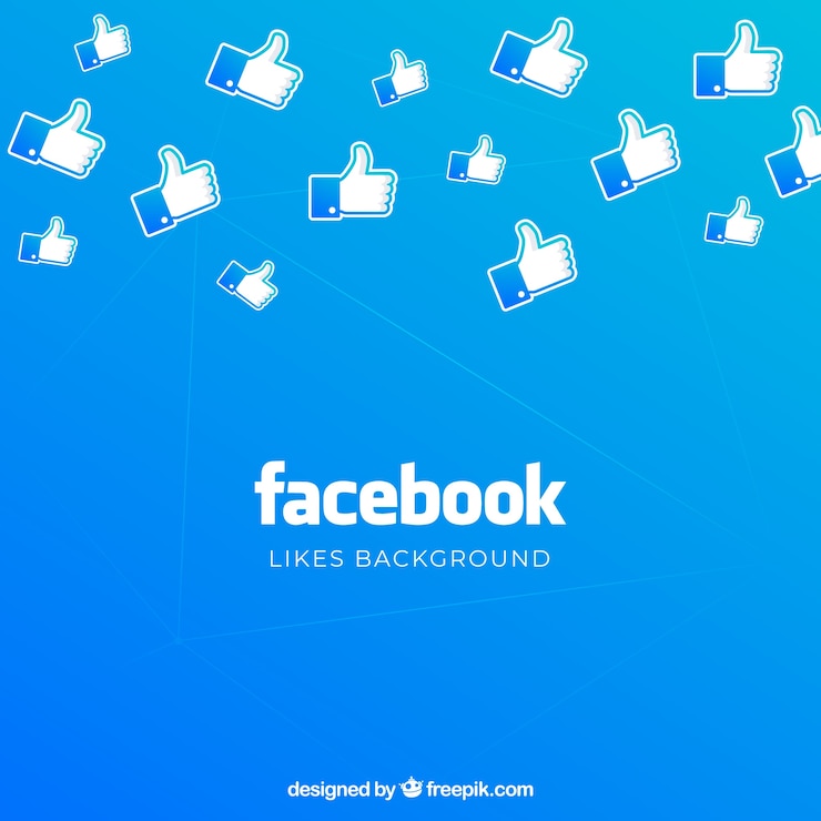 Vettore gratuito sfondo di facebook con mi piace