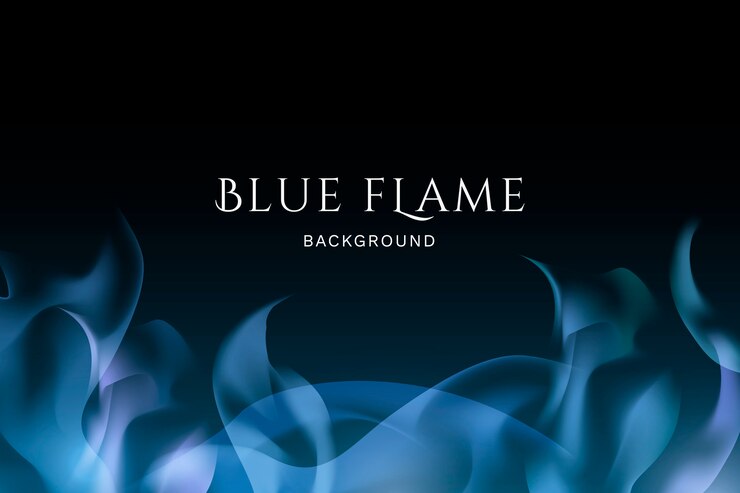 Vettore gratuito sfondo di fiamma blu