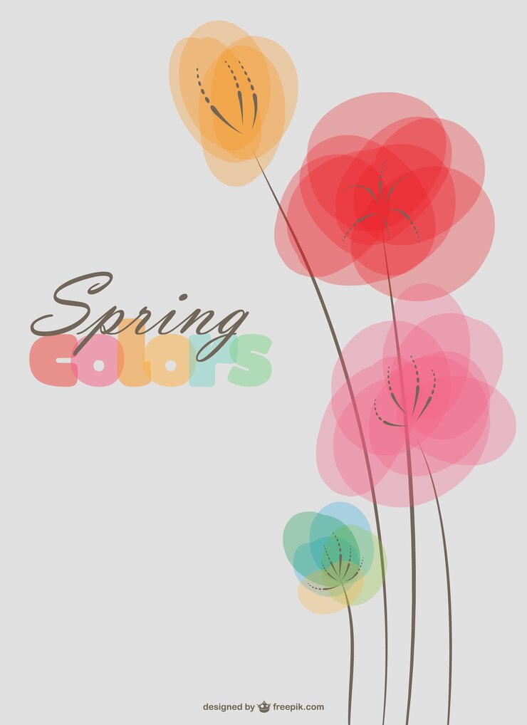 Vettore gratuito sfondo di fiori di primavera