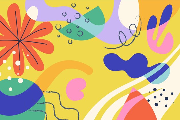 Sfondo di forme colorate disegnate a mano