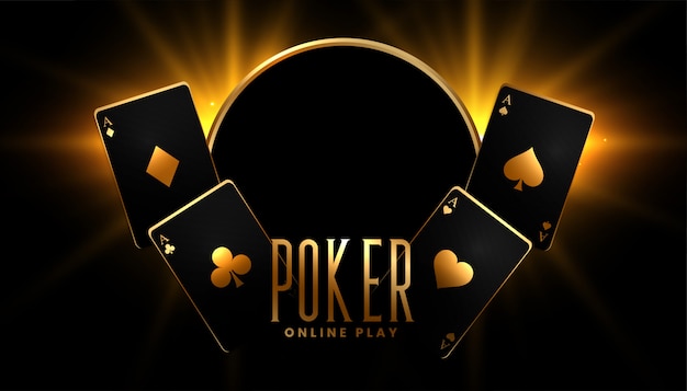 Sfondo di gioco poker poker nei colori nero e oro