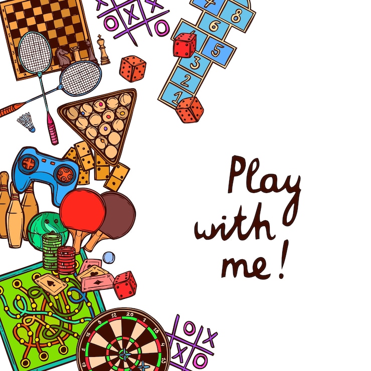 Vettore gratuito sfondo di gioco schizzo