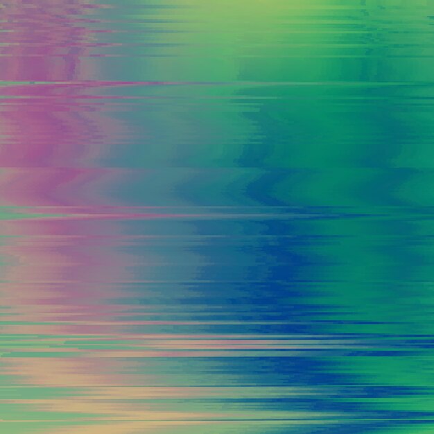 Sfondo di glitch vettoriale. Distorsione dei dati dell'immagine digitale. Sfondo colorato astratto per i tuoi disegni. Estetica caotica dell'errore di segnale. Decadimento digitale.