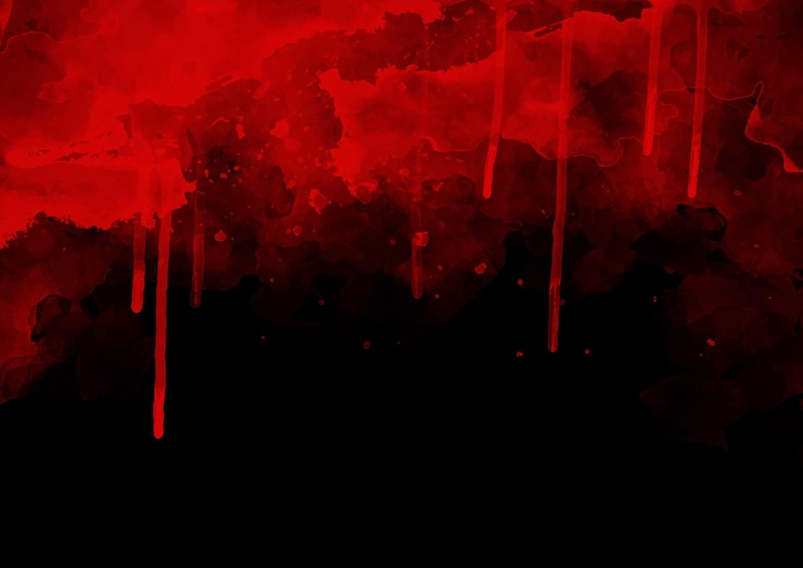 Vettore gratuito sfondo di halloween con schizzi di sangue e gocce