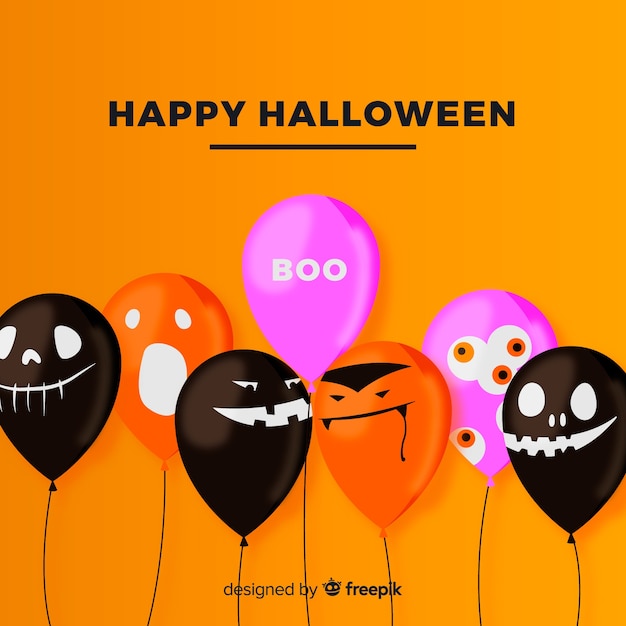 Sfondo di Halloween con vari palloncini