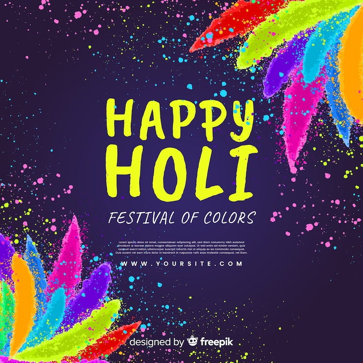 Vettore gratuito sfondo di holi piume colorate