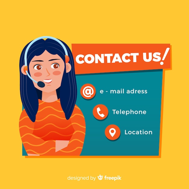Sfondo di informazioni piatte call center