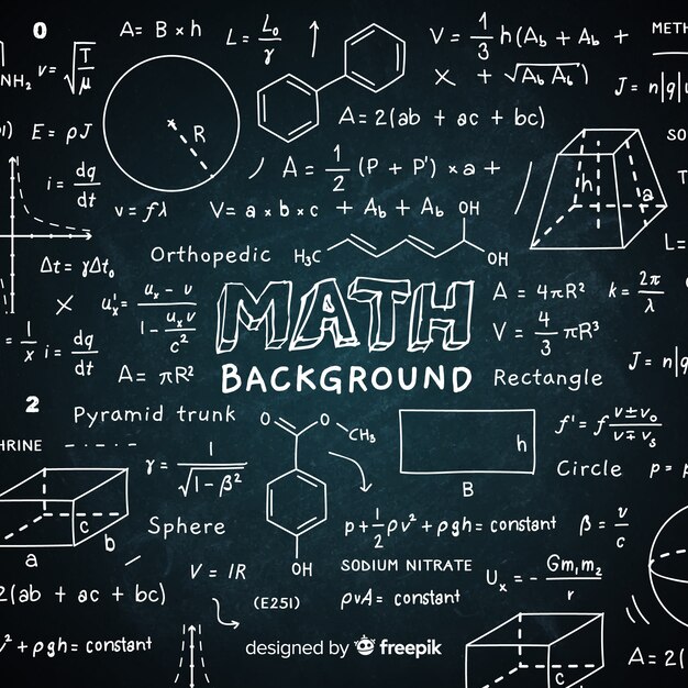 Sfondo di lavagna matematica realistica