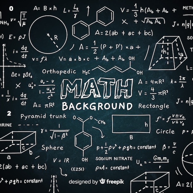 Sfondo di lavagna matematica realistica