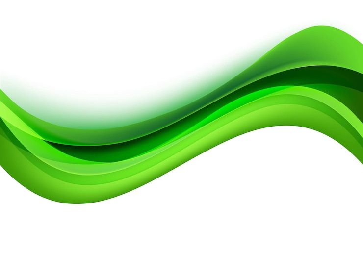 Vettore gratuito sfondo di linee d'onda che scorre verde elegante