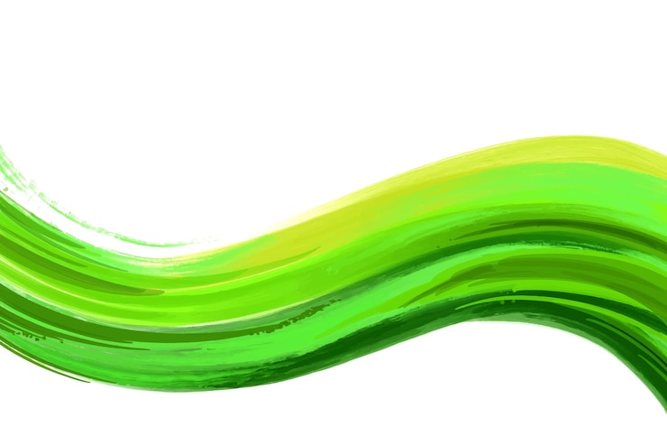 Vettore gratuito sfondo di linee d'onda che scorre verde elegante