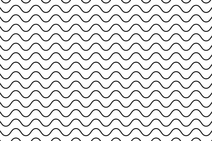 Vettore gratuito sfondo di linee nere ondulate con cerchi