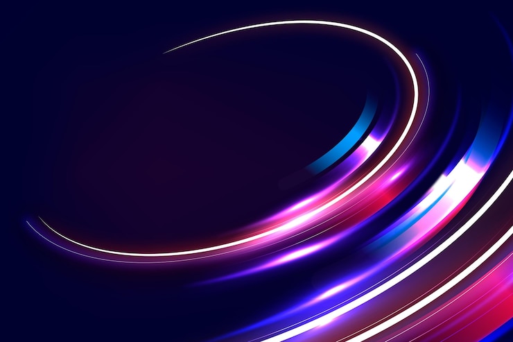 Vettore gratuito sfondo di luci al neon realistiche