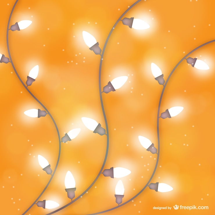 Vettore gratuito sfondo di luci di natale