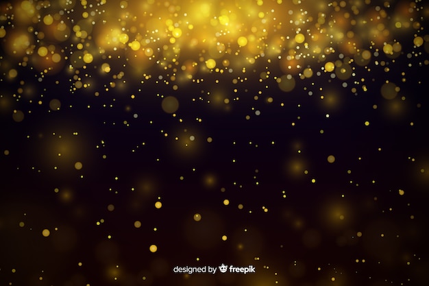 Sfondo di lusso con particelle d'oro bokeh