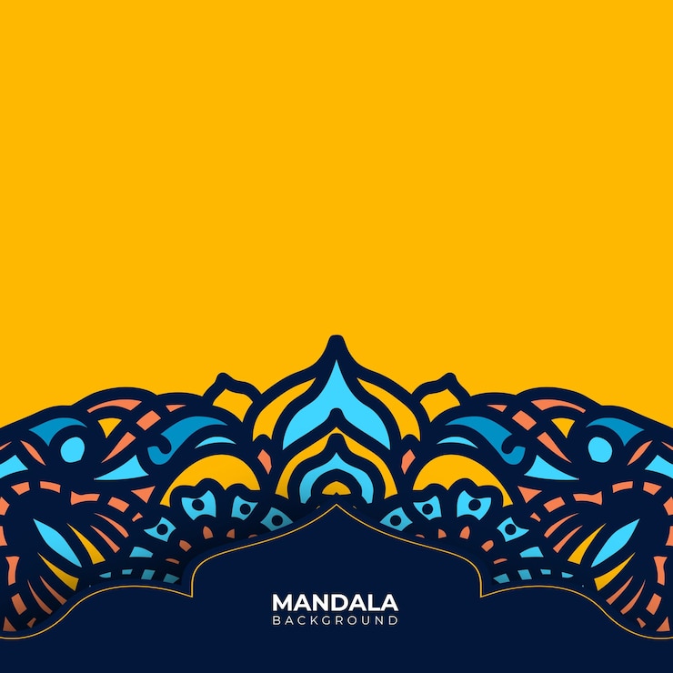 Vettore gratuito sfondo di mandala. elementi decorativi d'epoca. sfondo disegnato a mano. motivi islamici, arabi, indiani, ottomani.