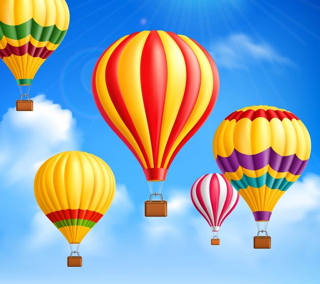 Sfondo di mongolfiere