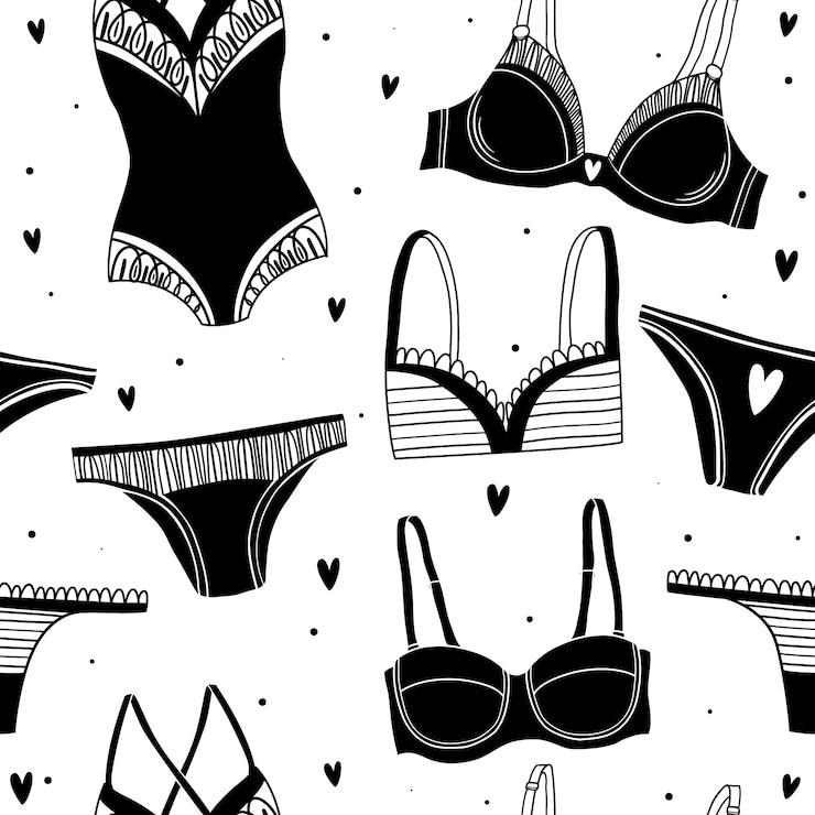 Vettore gratuito sfondo di motivi lingerie