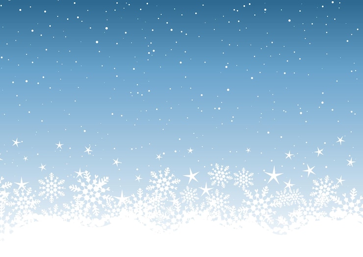 Vettore gratuito sfondo di natale con design di fiocchi di neve e stelle