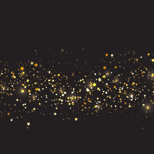 Sfondo di Natale con design di stelle d&#39;oro