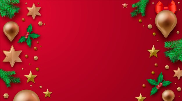 Sfondo di Natale decorazione realistica