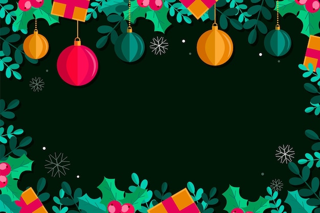 Sfondo di Natale in design piatto