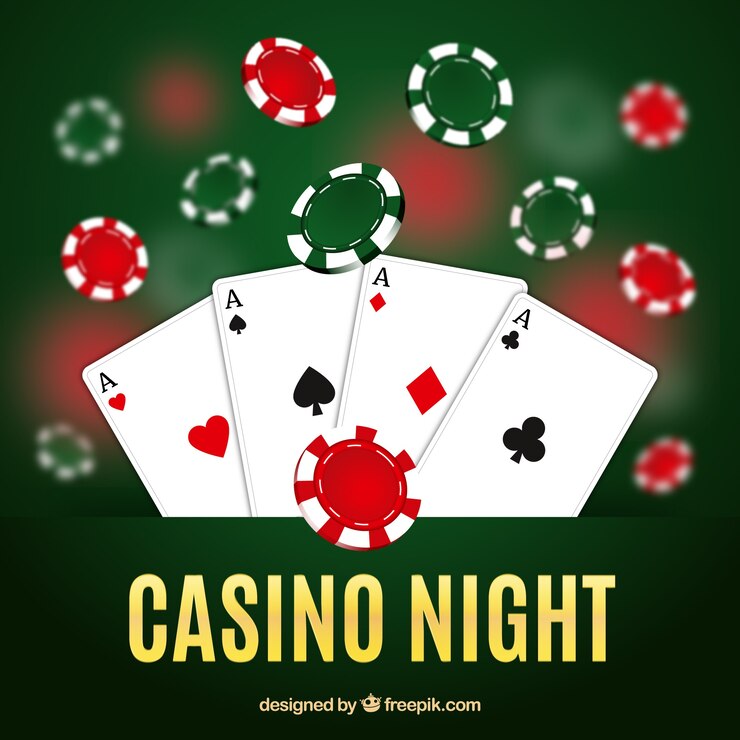 Vettore gratuito sfondo di notte del casino