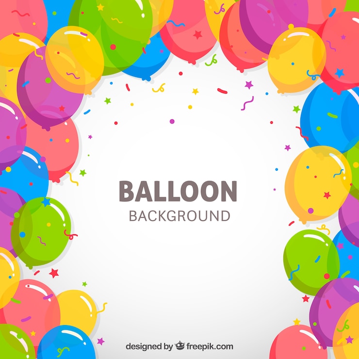 Vettore gratuito sfondo di palloncini colorati per festeggiare