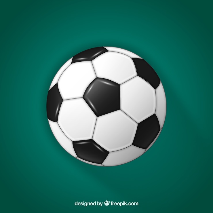 Vettore gratuito sfondo di pallone da calcio in stile realistico