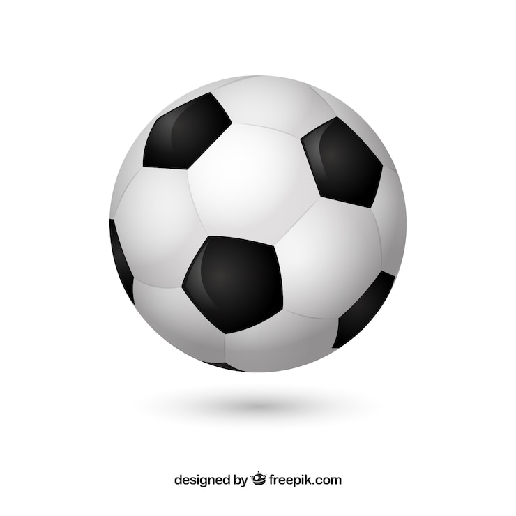 Vettore gratuito sfondo di pallone da calcio in stile realistico