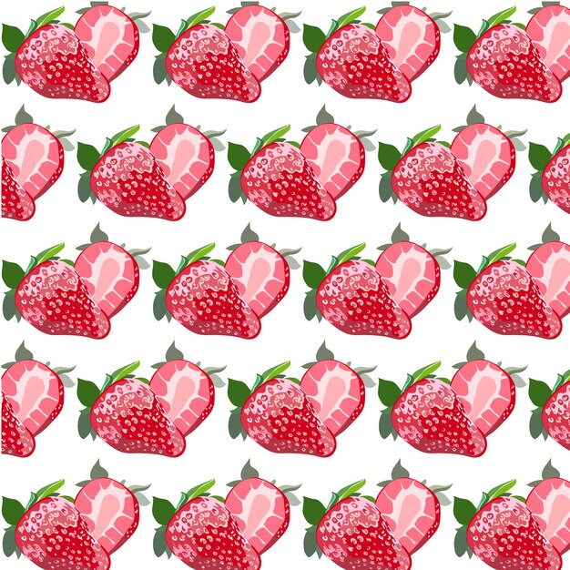 Sfondo di pattern di acquerello fragola