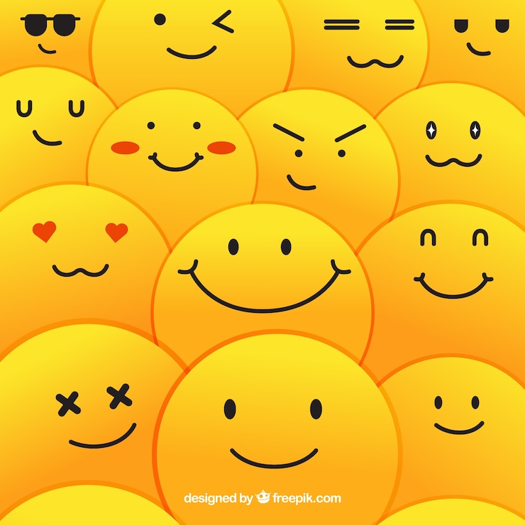 Vettore gratuito sfondo di pattern di smiley