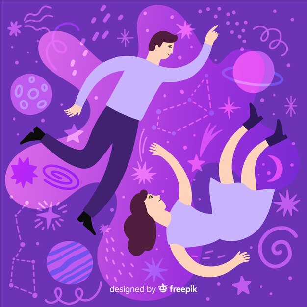 Sfondo di persone antigravità