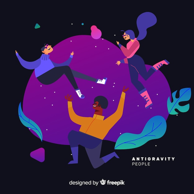 Sfondo di persone antigravità