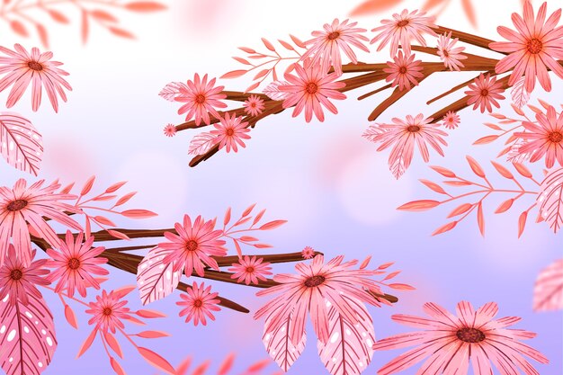 Sfondo di primavera disegnata a mano