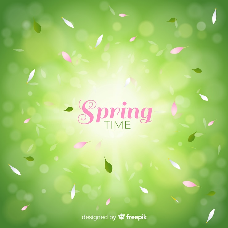 Vettore gratuito sfondo di primavera lucido