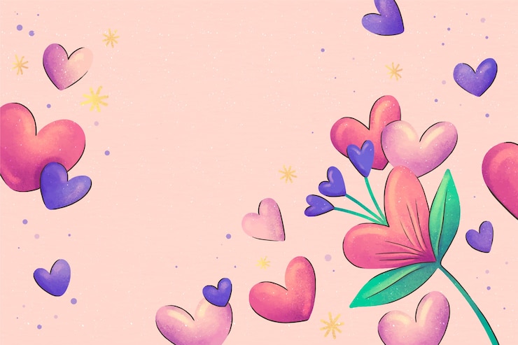 Vettore gratuito sfondo di san valentino ad acquerello