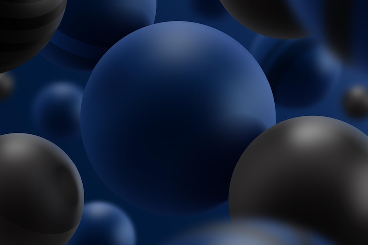 Vettore gratuito sfondo di sfere tridimensionali