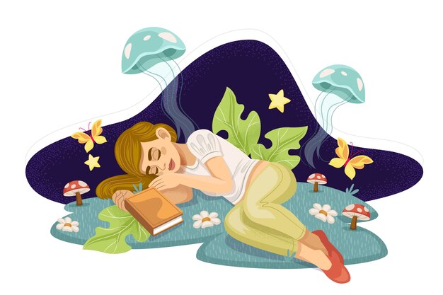 Sfondo di sogni magici disegnati a mano